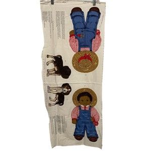 Cranston VIP Amos & Puppy Oh You Beautiful Doll Cut & Sew Fabric Panel Vintage